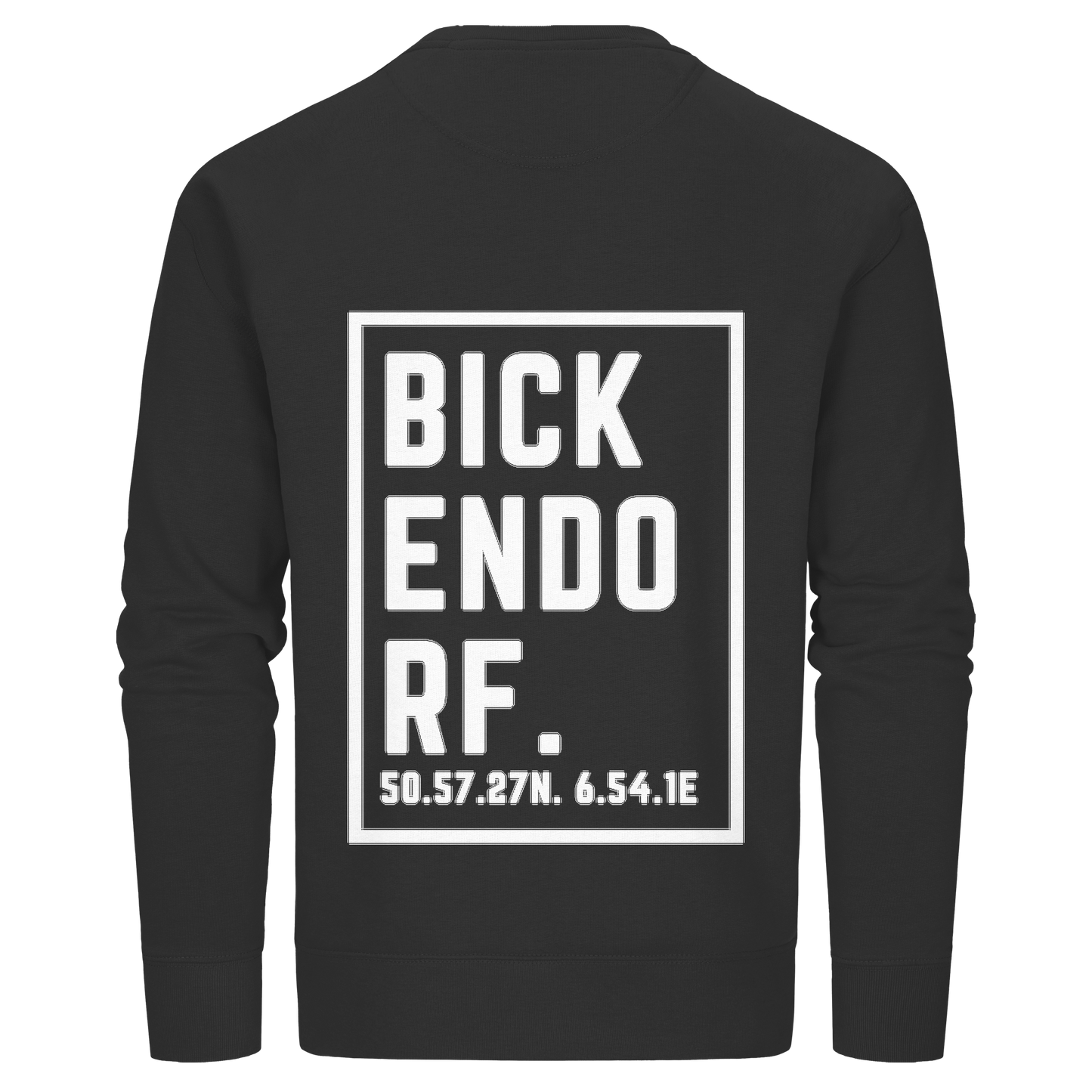 Bickendorf Koordinaten (großer Druck auf dem Rücken) - Organic Basic Unisex Sweatshirt