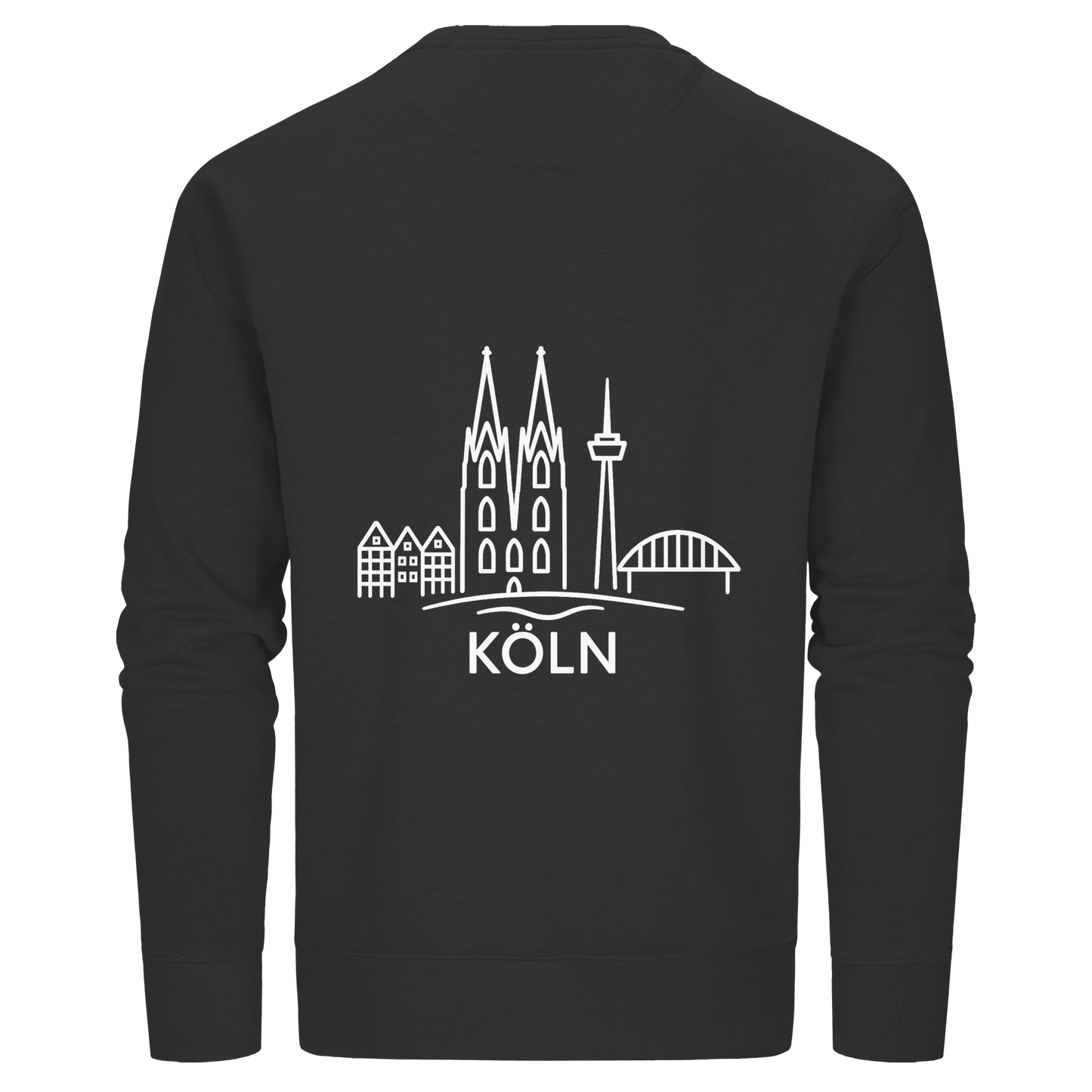 Köln Skyline (großer Druck auf dem Rücken) - Organic Basic Unisex Sweatshirt