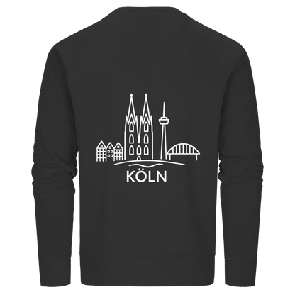 Köln Skyline (großer Druck auf dem Rücken) - Organic Basic Unisex Sweatshirt