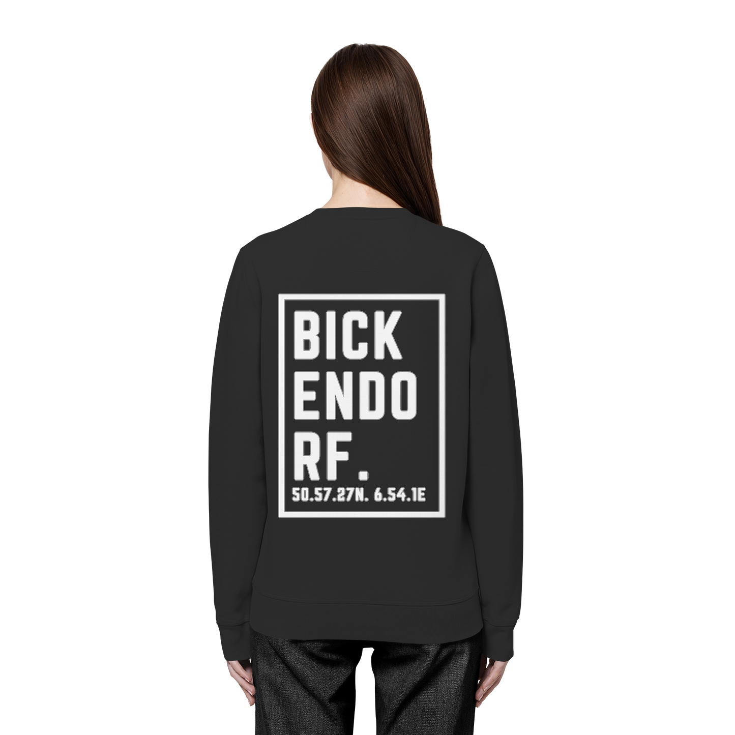 Bickendorf Koordinaten (großer Druck auf dem Rücken) - Organic Basic Unisex Sweatshirt