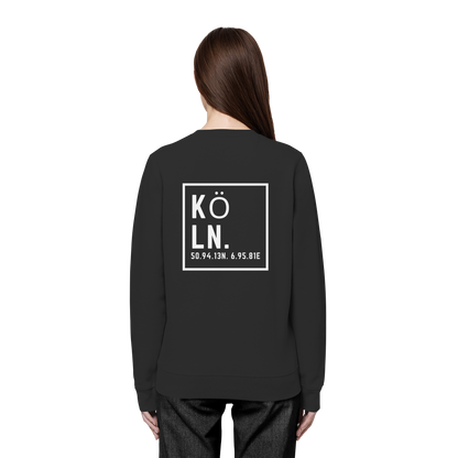 Köln Koordinaten (großer Druck auf dem Rücken) - Organic Basic Unisex Sweatshirt