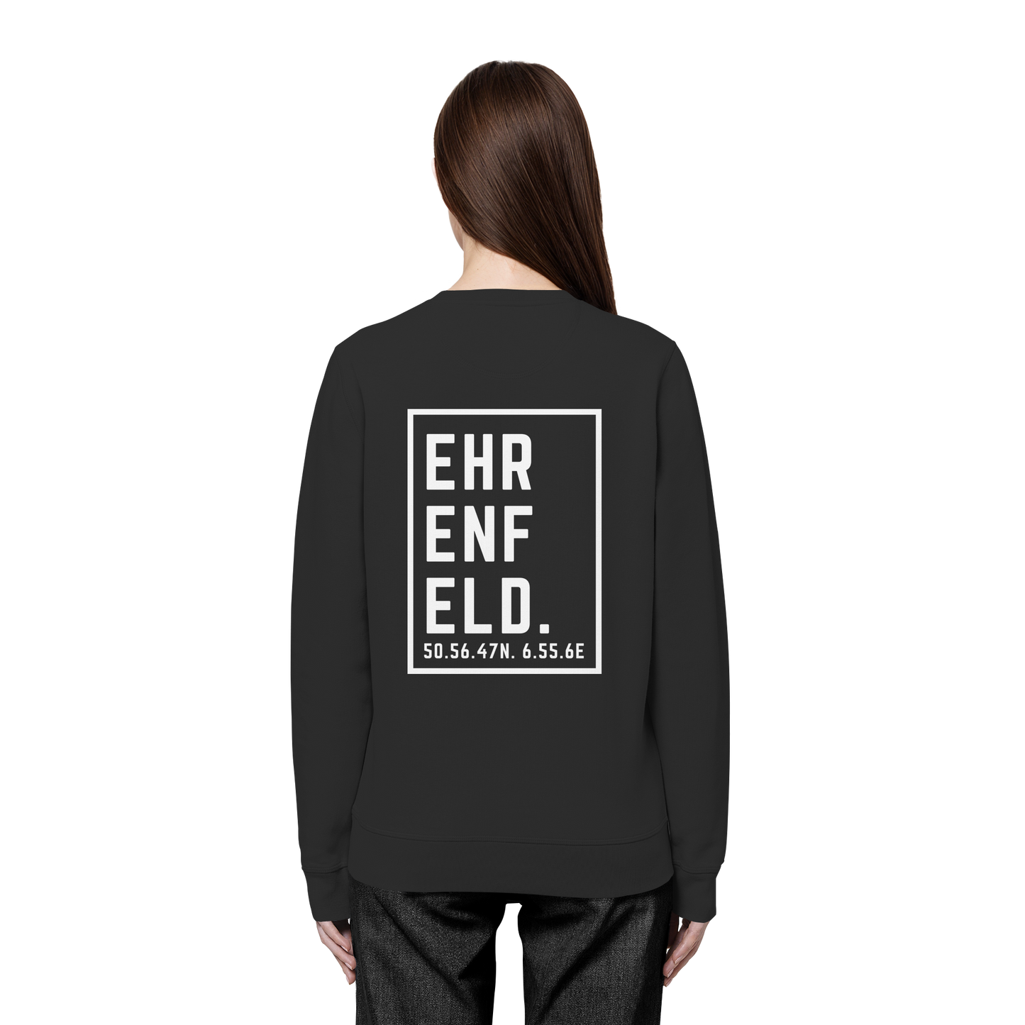 Ehrenfeld Koordinaten (großer Druck auf dem Rücken) - Organic Basic Unisex Sweatshirt