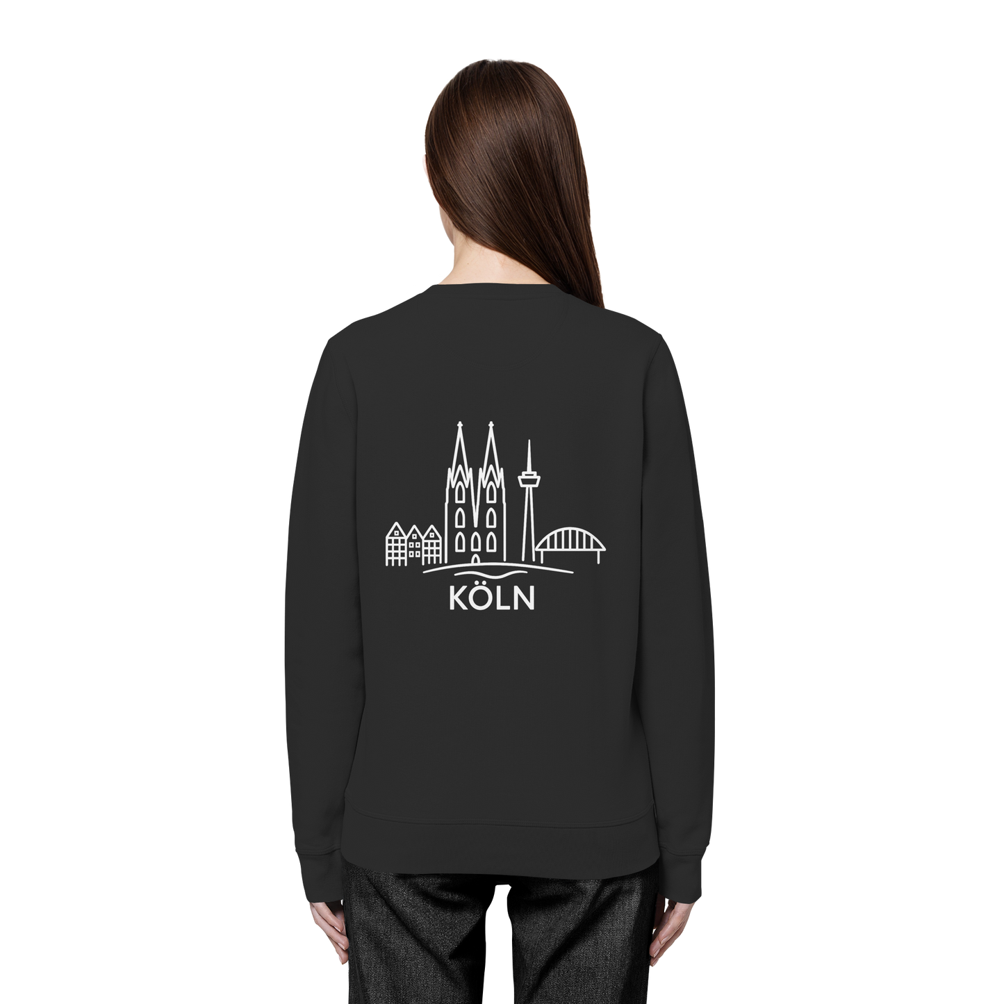 Köln Skyline (großer Druck auf dem Rücken) - Organic Basic Unisex Sweatshirt