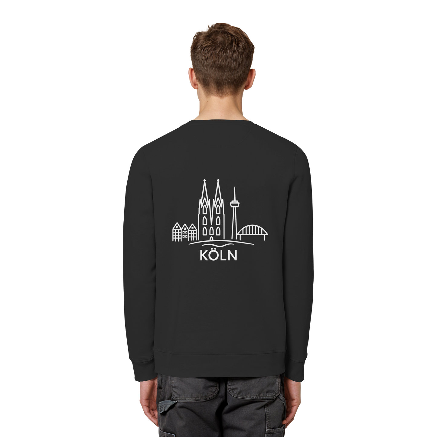 Köln Skyline (großer Druck auf dem Rücken) - Organic Basic Unisex Sweatshirt