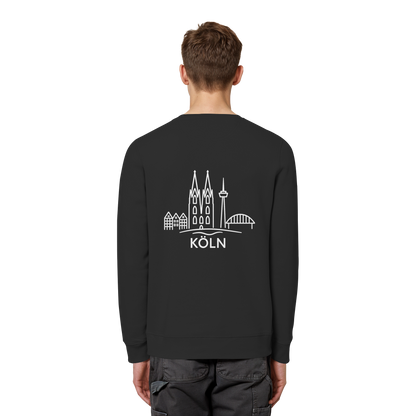 Köln Skyline (großer Druck auf dem Rücken) - Organic Basic Unisex Sweatshirt
