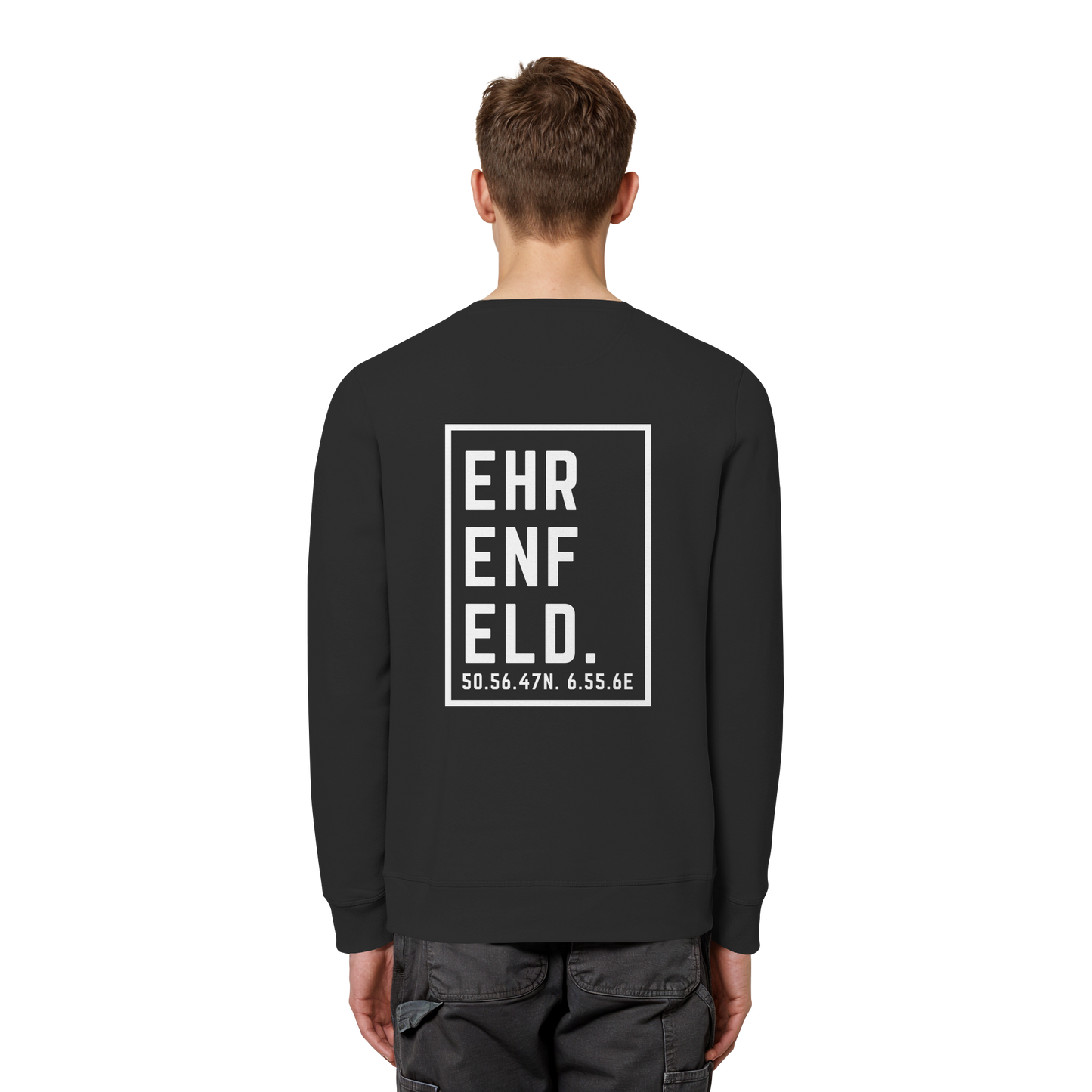 Ehrenfeld Koordinaten (großer Druck auf dem Rücken) - Organic Basic Unisex Sweatshirt