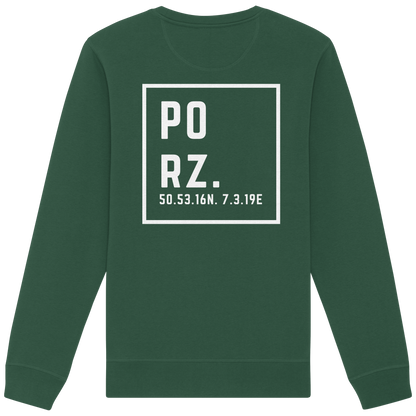 Porz Koordinaten (großer Druck Rücken) - Organic Basic Unisex Sweatshirt