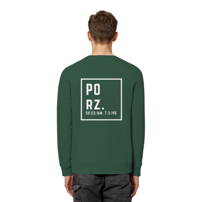 Porz Koordinaten (großer Druck Rücken) - Organic Basic Unisex Sweatshirt