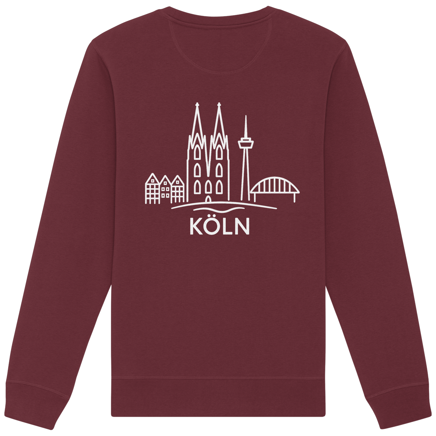 Köln Skyline (großer Druck auf dem Rücken) - Organic Basic Unisex Sweatshirt