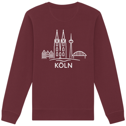 Köln Skyline (großer Druck auf dem Rücken) - Organic Basic Unisex Sweatshirt