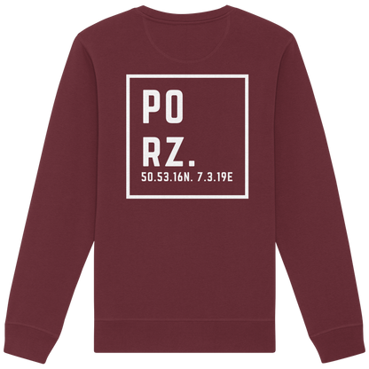 Porz Koordinaten (großer Druck Rücken) - Organic Basic Unisex Sweatshirt