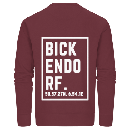 Bickendorf Koordinaten (großer Druck auf dem Rücken) - Organic Basic Unisex Sweatshirt