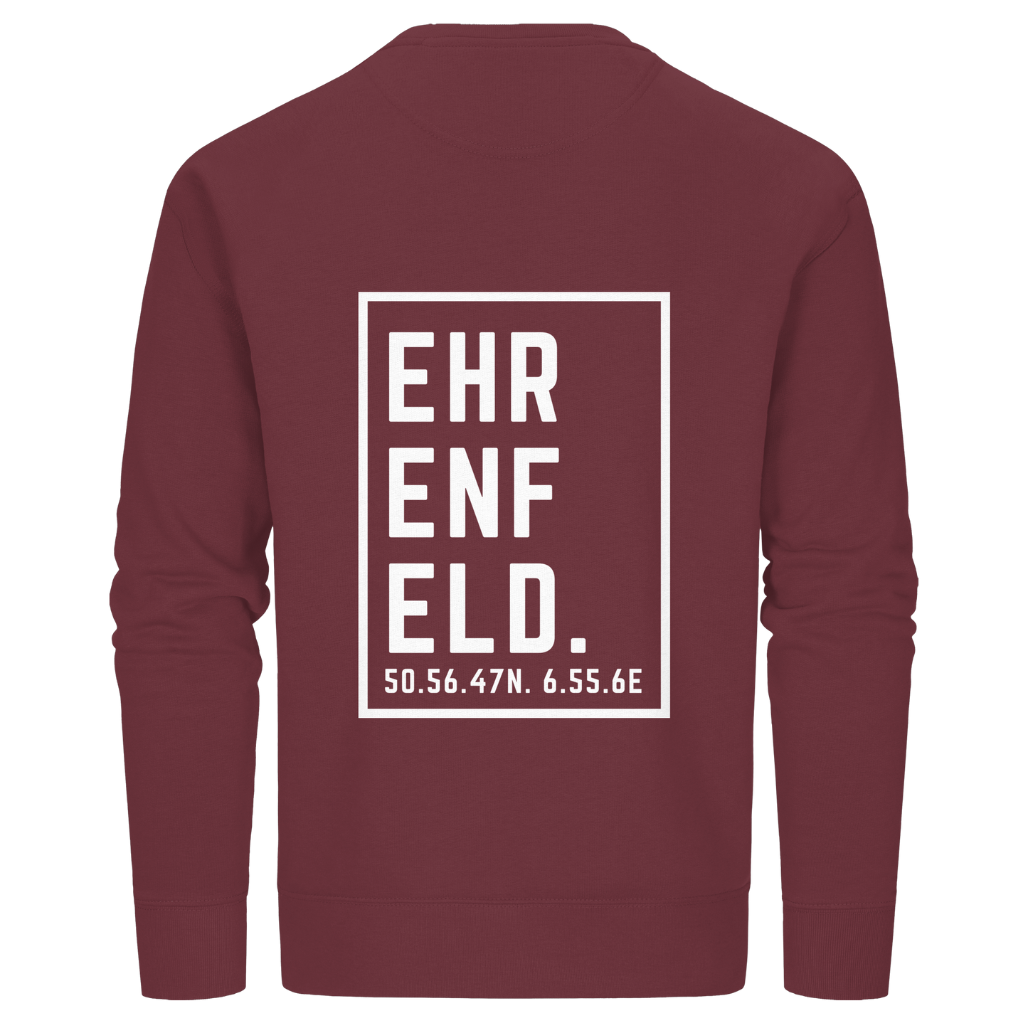 Ehrenfeld Koordinaten (großer Druck auf dem Rücken) - Organic Basic Unisex Sweatshirt