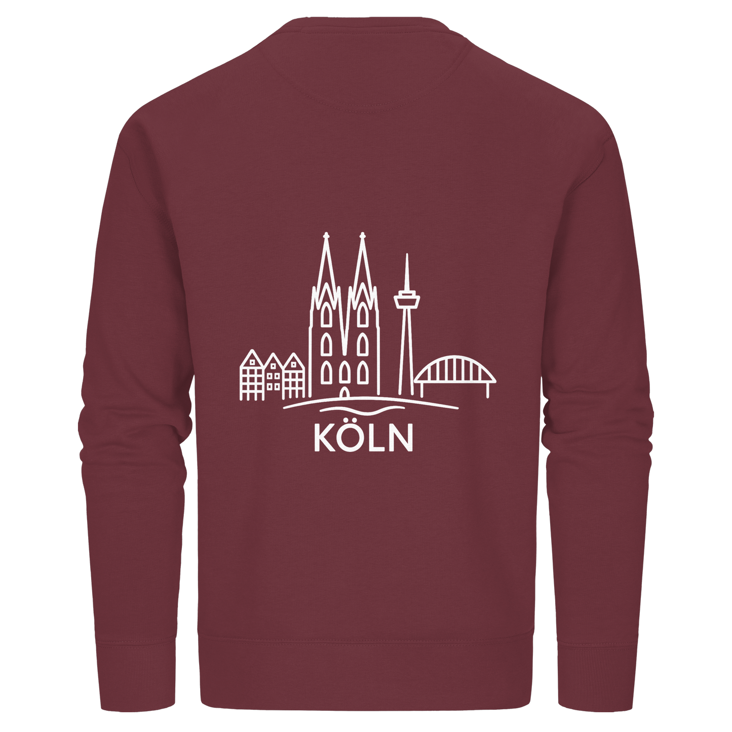 Köln Skyline (großer Druck auf dem Rücken) - Organic Basic Unisex Sweatshirt