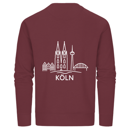 Köln Skyline (großer Druck auf dem Rücken) - Organic Basic Unisex Sweatshirt
