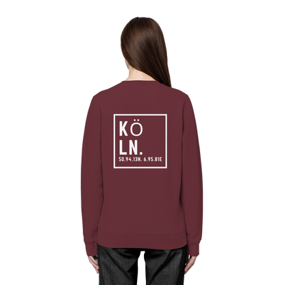 Köln Koordinaten (großer Druck auf dem Rücken) - Organic Basic Unisex Sweatshirt