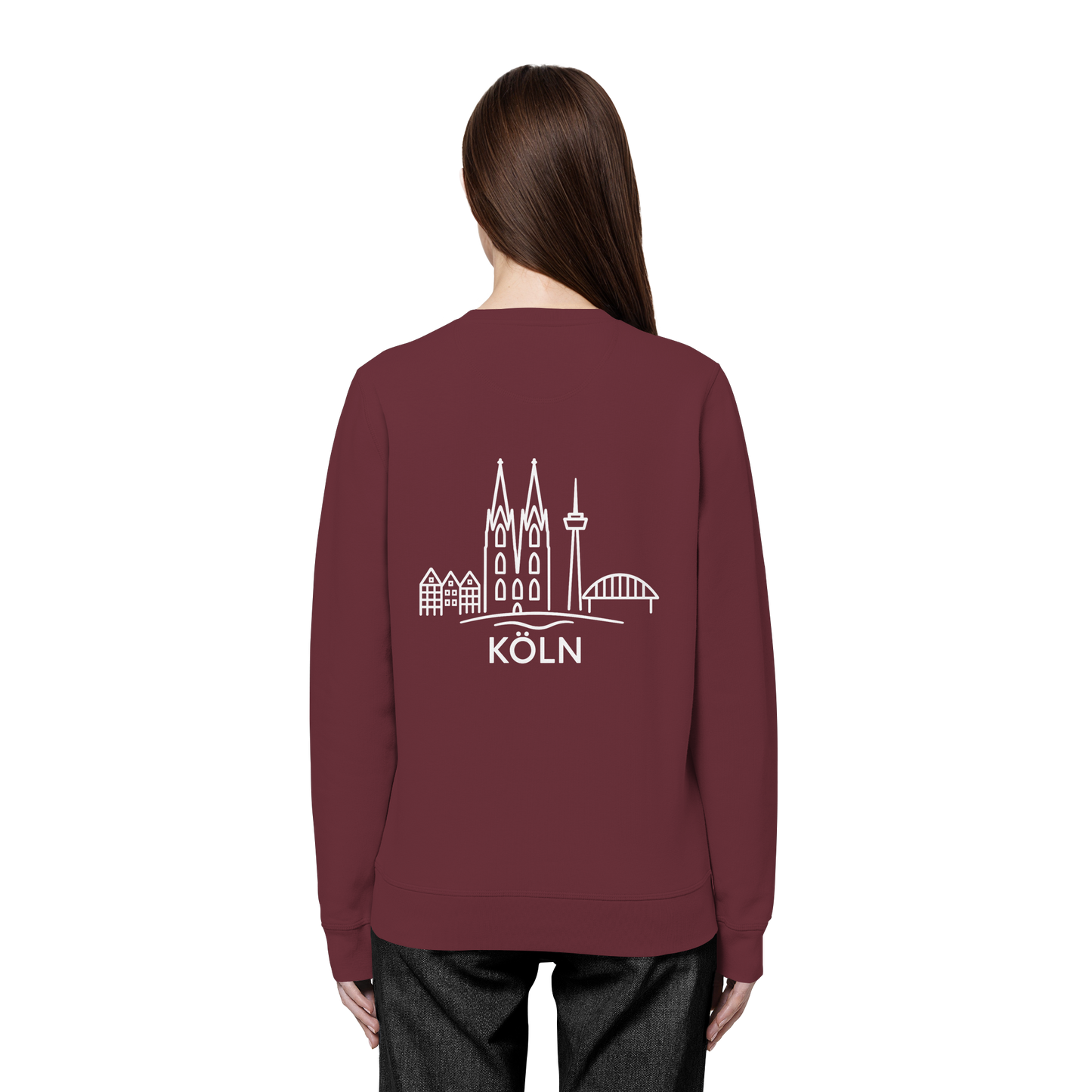 Köln Skyline (großer Druck auf dem Rücken) - Organic Basic Unisex Sweatshirt