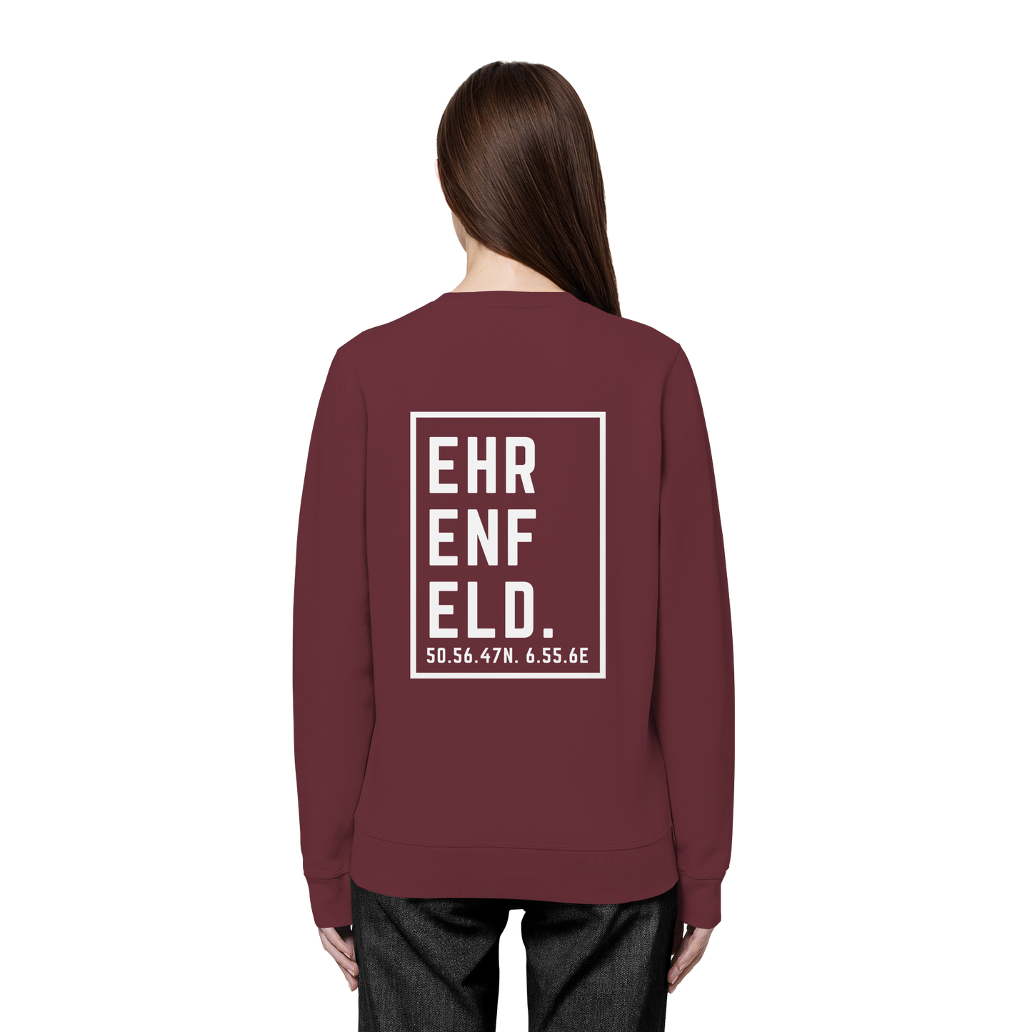 Ehrenfeld Koordinaten (großer Druck auf dem Rücken) - Organic Basic Unisex Sweatshirt