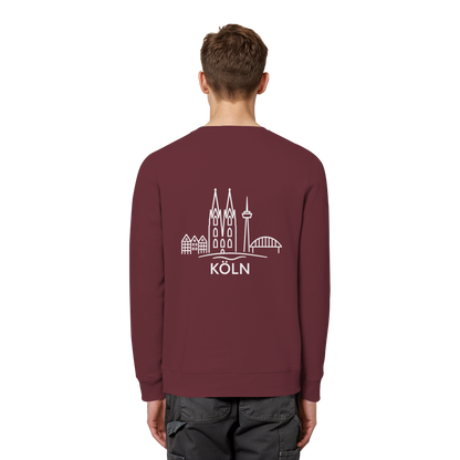 Köln Skyline (großer Druck auf dem Rücken) - Organic Basic Unisex Sweatshirt