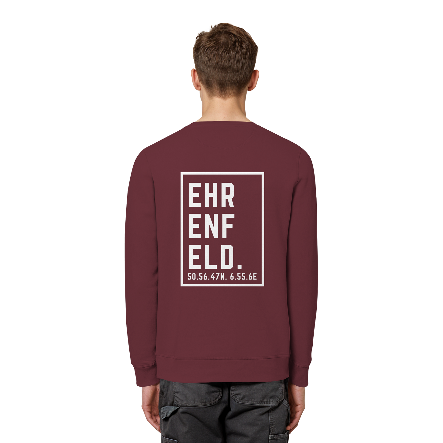 Ehrenfeld Koordinaten (großer Druck auf dem Rücken) - Organic Basic Unisex Sweatshirt