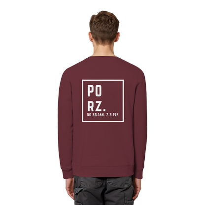 Porz Koordinaten (großer Druck Rücken) - Organic Basic Unisex Sweatshirt
