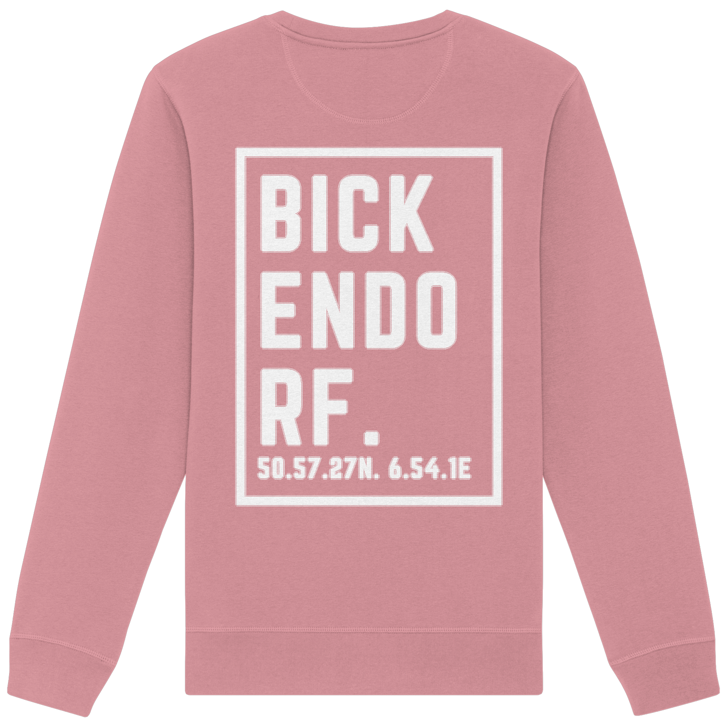 Bickendorf Koordinaten (großer Druck auf dem Rücken) - Organic Basic Unisex Sweatshirt