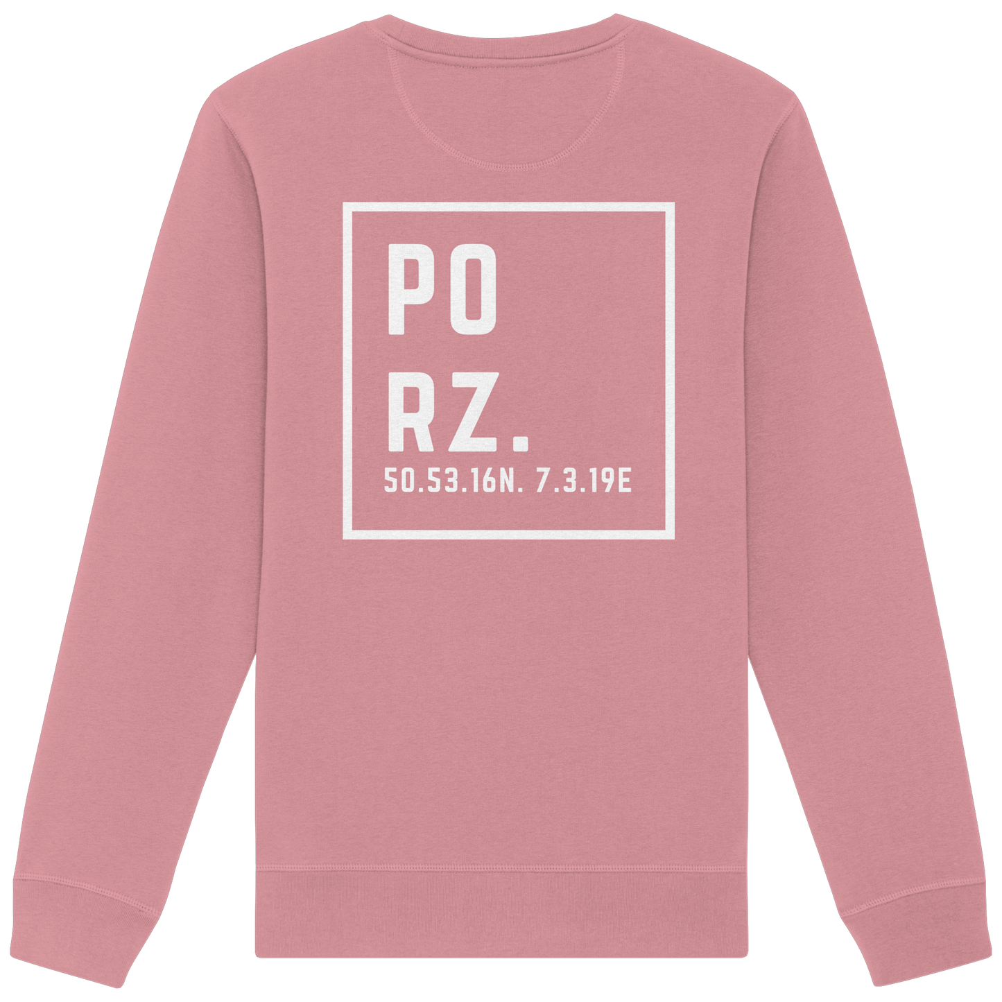 Porz Koordinaten (großer Druck Rücken) - Organic Basic Unisex Sweatshirt