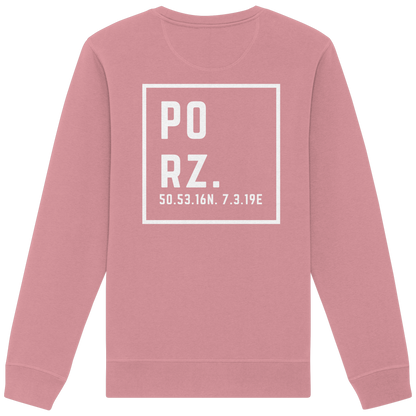 Porz Koordinaten (großer Druck Rücken) - Organic Basic Unisex Sweatshirt