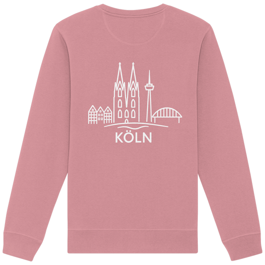 Köln Skyline (großer Druck auf dem Rücken) - Organic Basic Unisex Sweatshirt