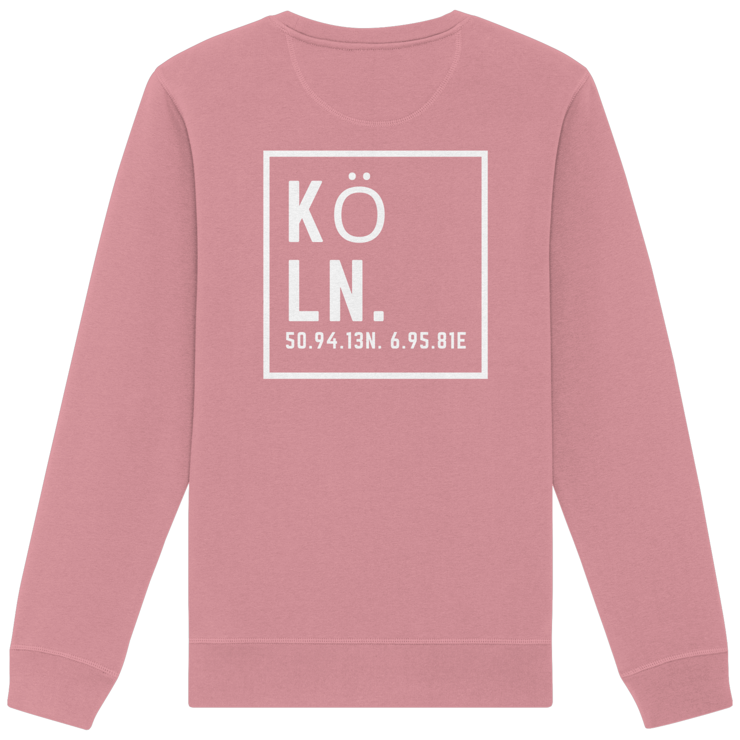 Köln Koordinaten (großer Druck auf dem Rücken) - Organic Basic Unisex Sweatshirt