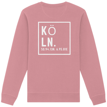 Köln Koordinaten (großer Druck auf dem Rücken) - Organic Basic Unisex Sweatshirt