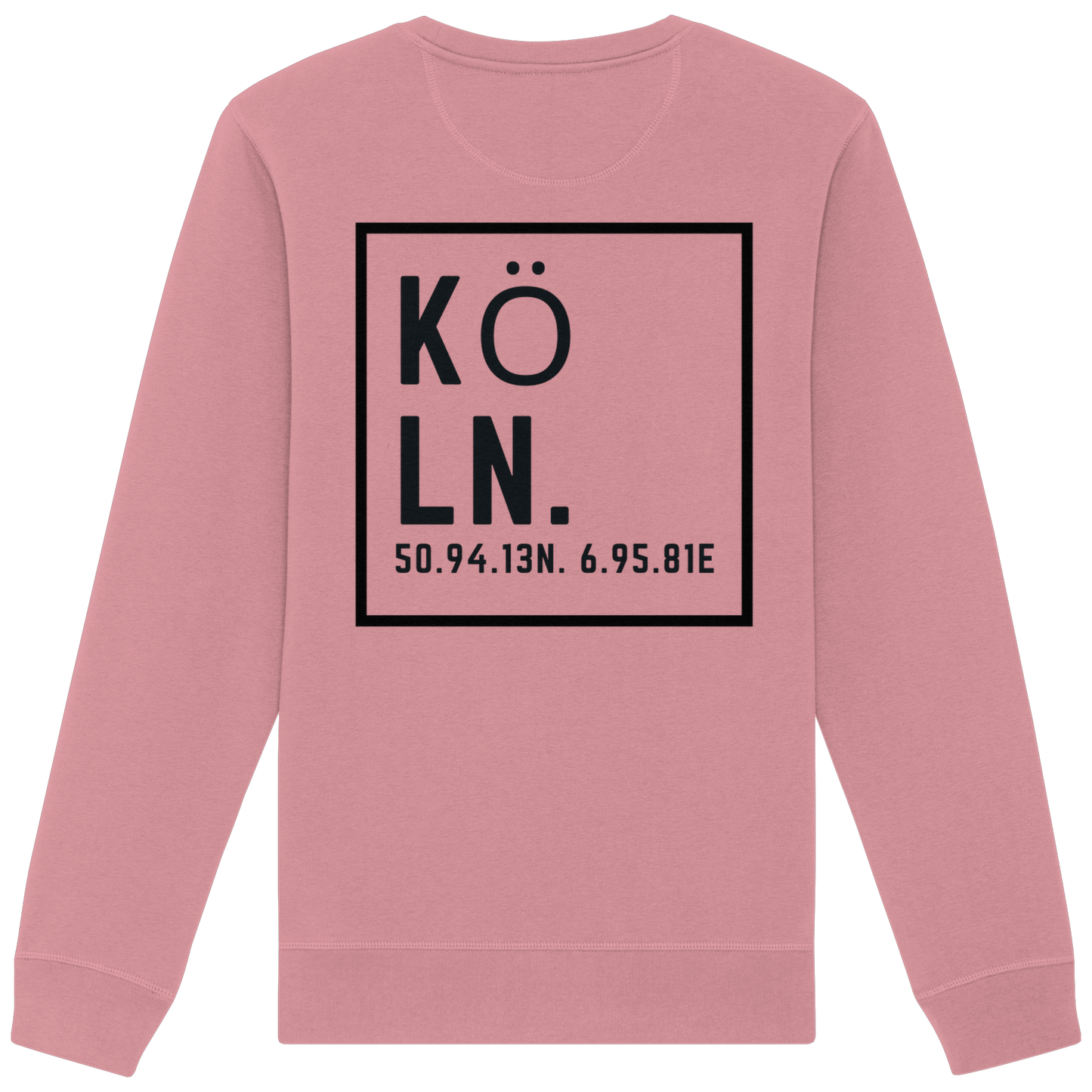 Köln Koordinaten (großer Druck auf dem Rücken) - Organic Basic Unisex Sweatshirt
