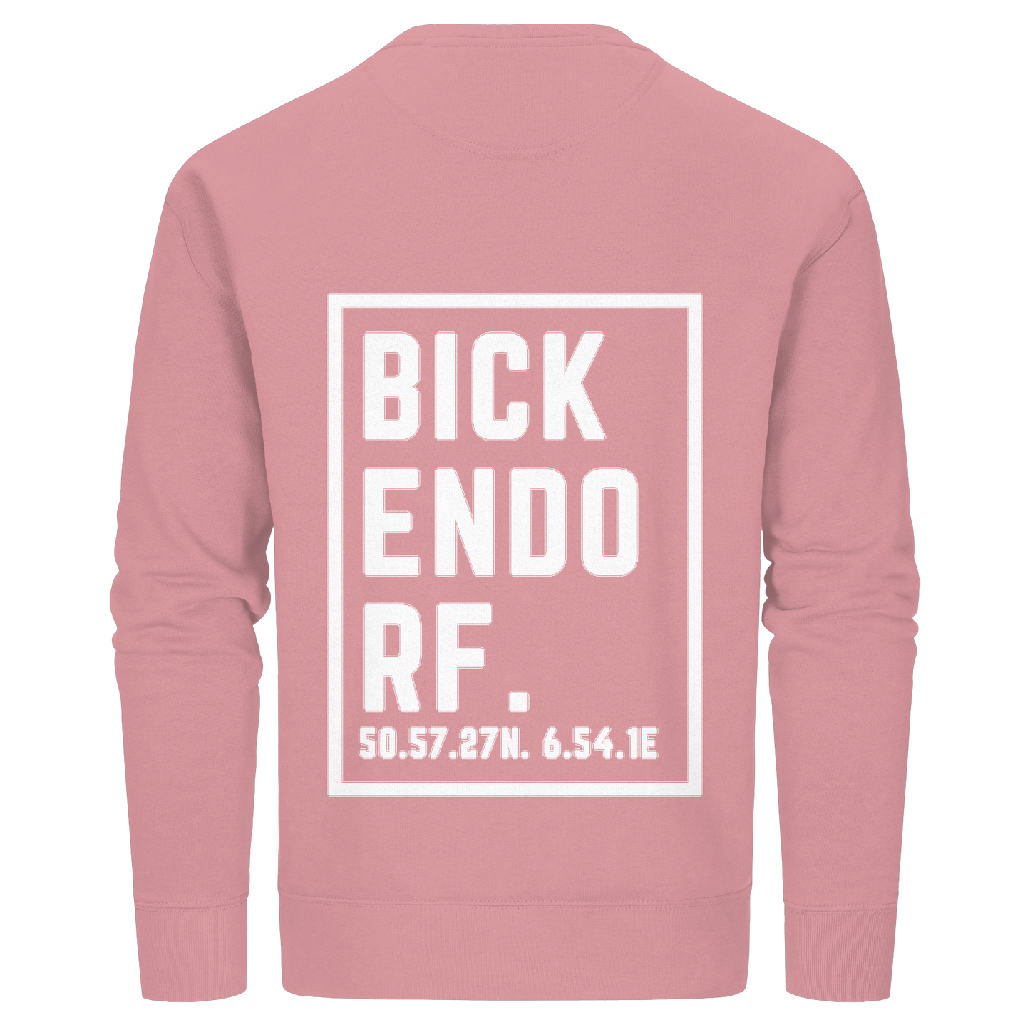 Bickendorf Koordinaten (großer Druck auf dem Rücken) - Organic Basic Unisex Sweatshirt