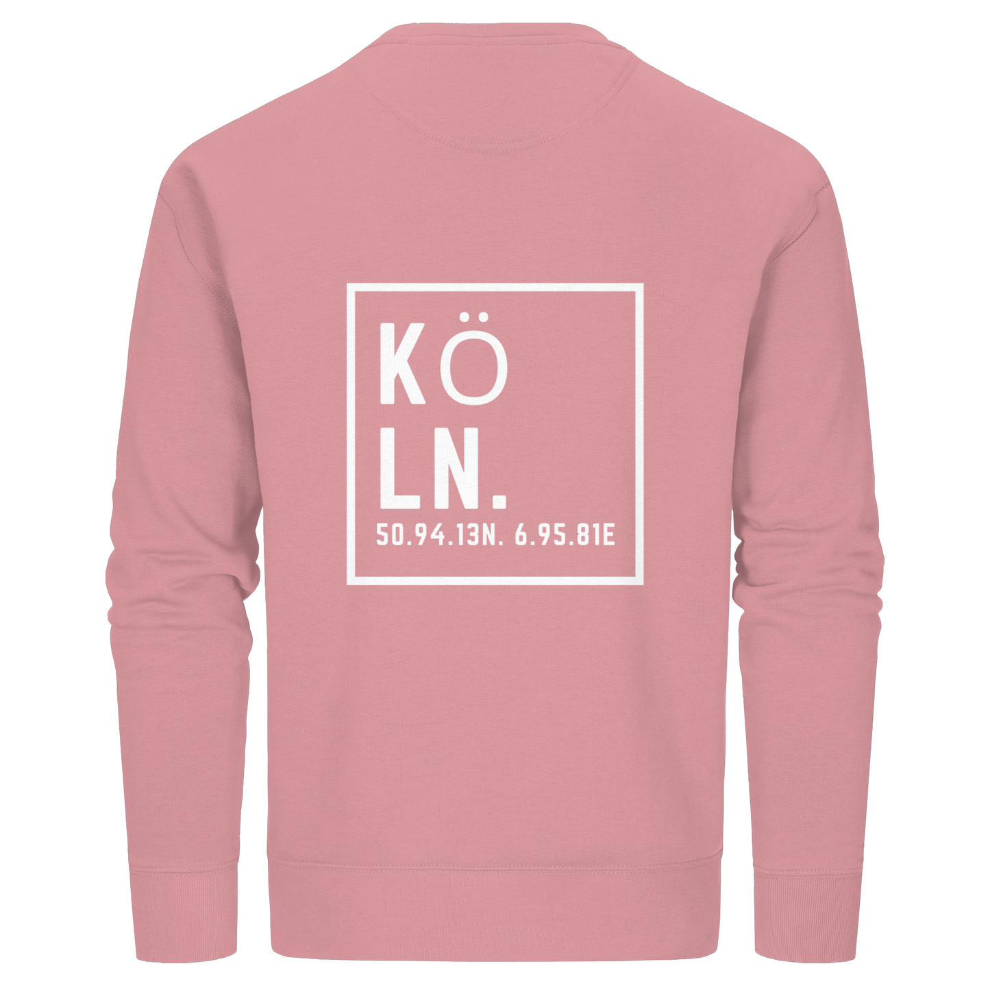 Köln Koordinaten (großer Druck auf dem Rücken) - Organic Basic Unisex Sweatshirt