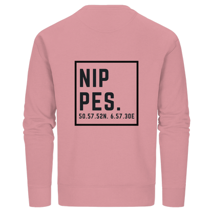 Nippes Koordinaten (großer Druck auf dem Rücken) - Organic Basic Unisex Sweatshirt
