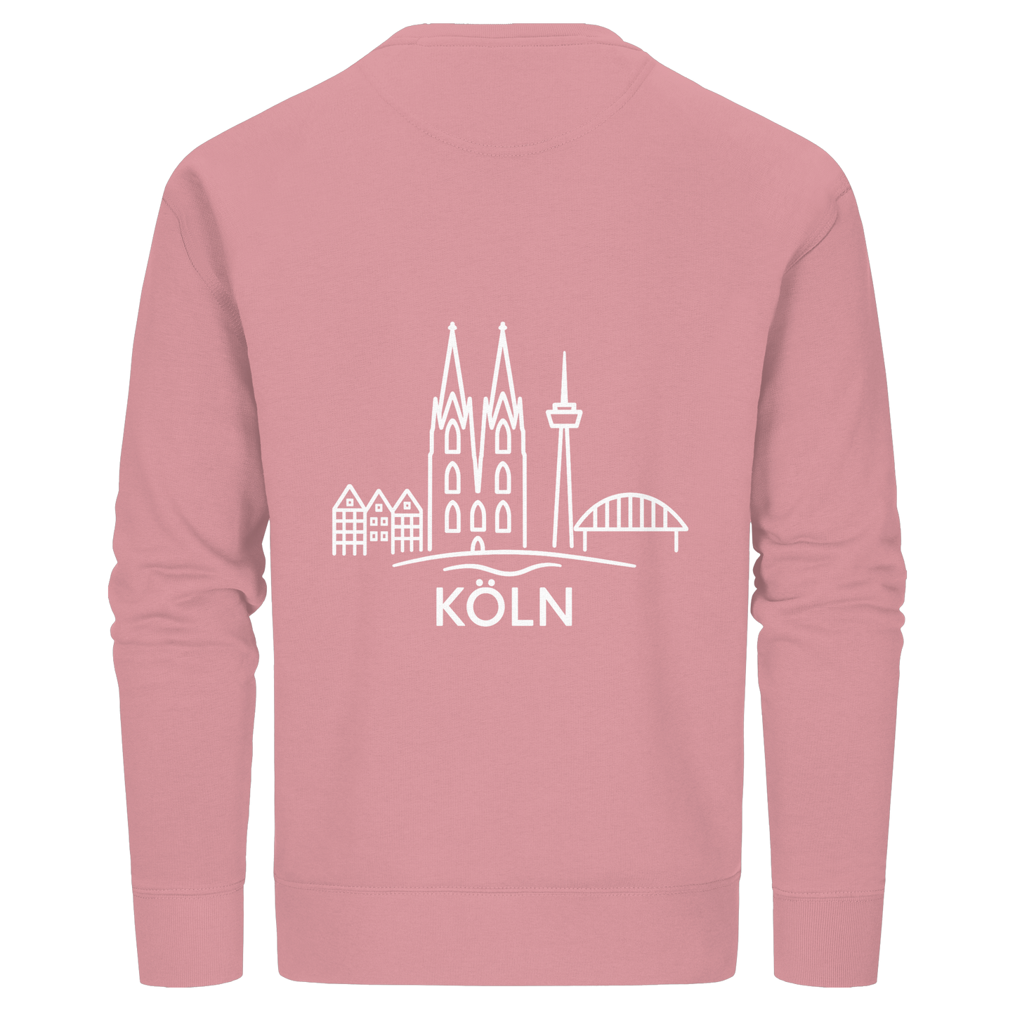 Köln Skyline (großer Druck auf dem Rücken) - Organic Basic Unisex Sweatshirt