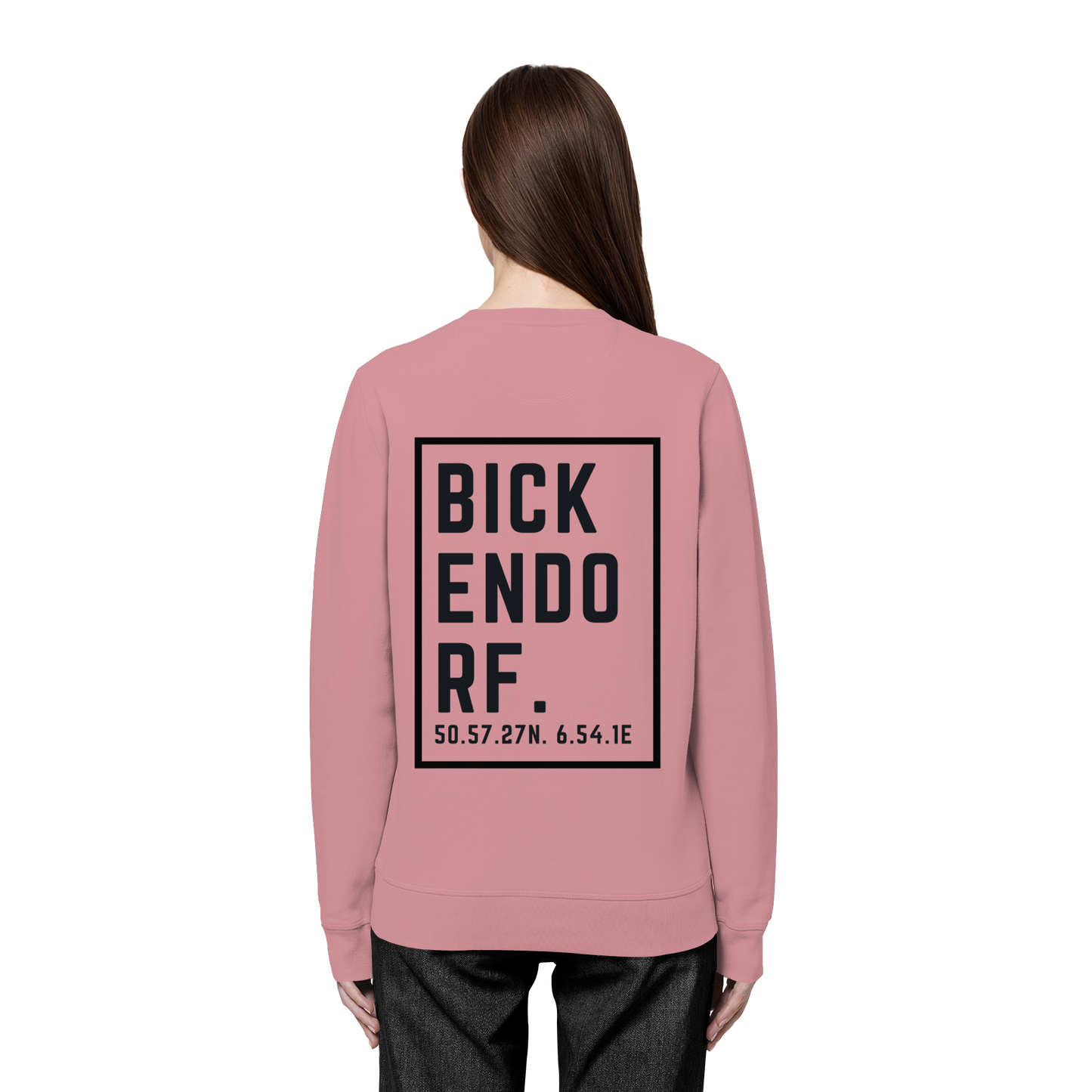 Bickendorf Koordinaten (großer Druck auf dem Rücken) - Organic Basic Unisex Sweatshirt