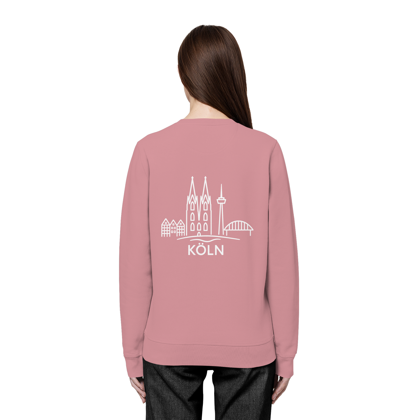Köln Skyline (großer Druck auf dem Rücken) - Organic Basic Unisex Sweatshirt