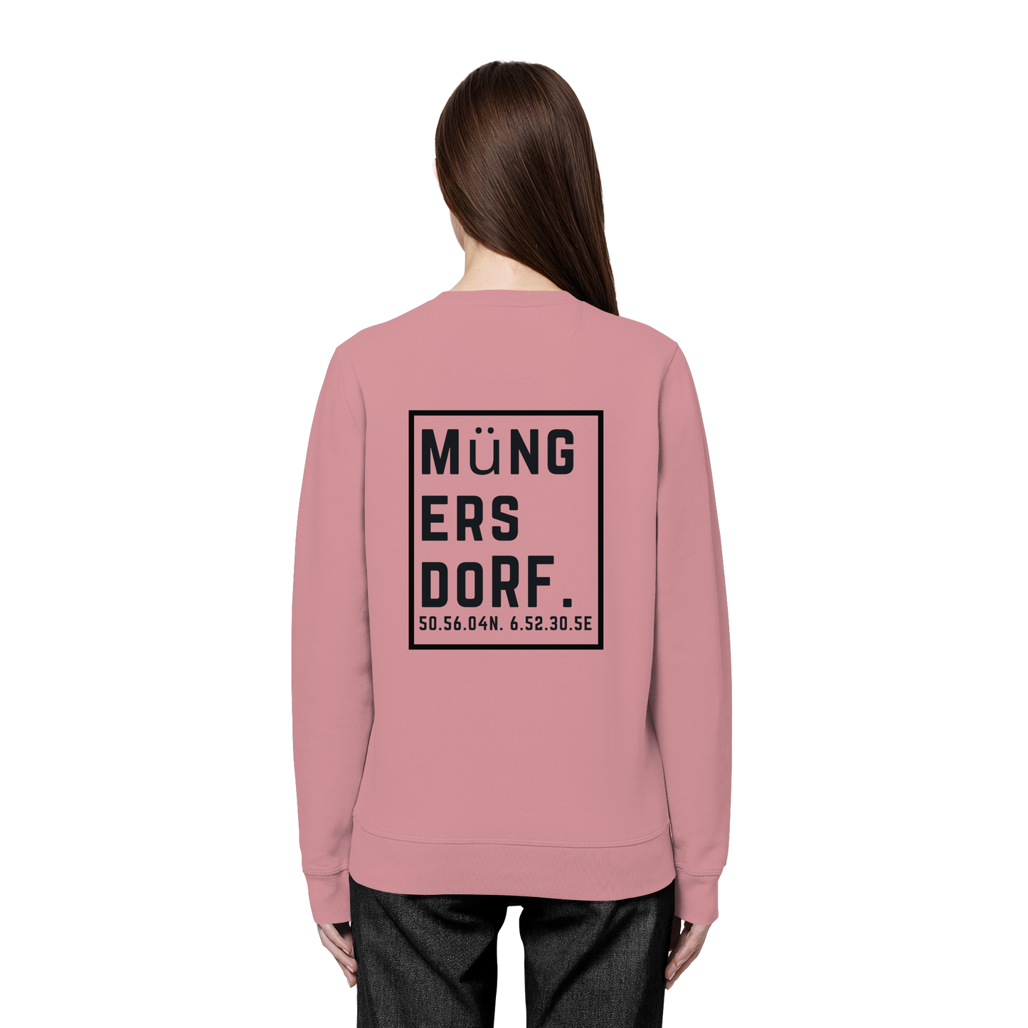 Müngersdorf Koordinaten (großer Druck auf dem Rücken) - Organic Basic Unisex Sweatshirt