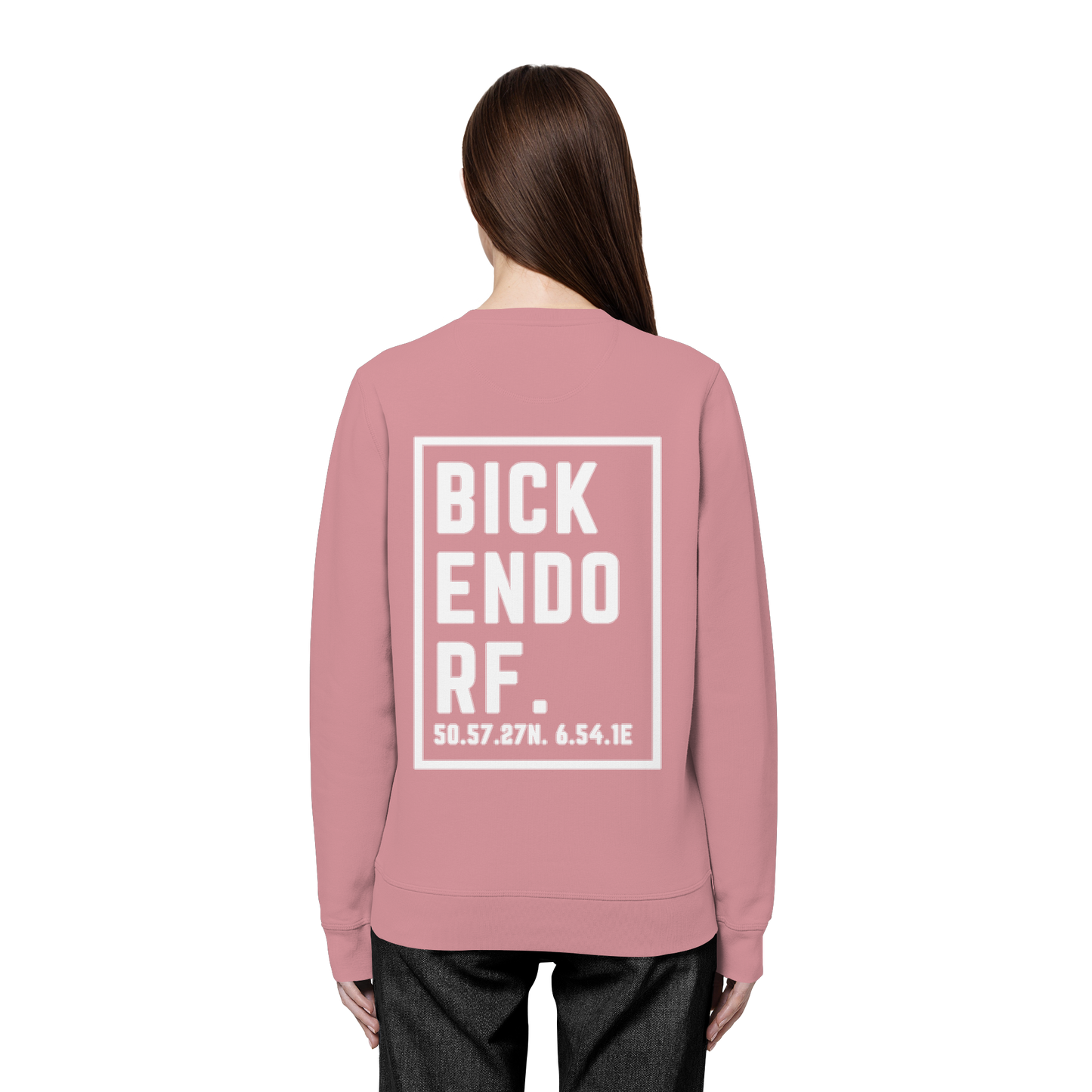Bickendorf Koordinaten (großer Druck auf dem Rücken) - Organic Basic Unisex Sweatshirt