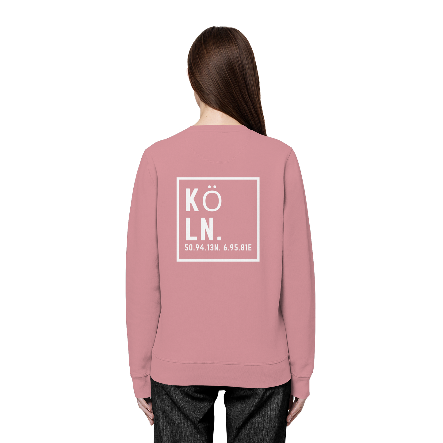 Köln Koordinaten (großer Druck auf dem Rücken) - Organic Basic Unisex Sweatshirt
