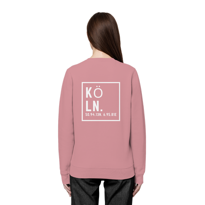 Köln Koordinaten (großer Druck auf dem Rücken) - Organic Basic Unisex Sweatshirt