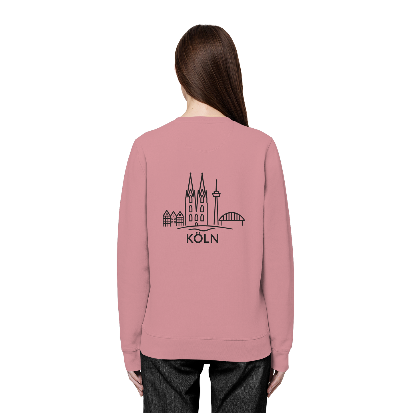 Köln Skyline (großer Druck auf dem Rücken) - Organic Basic Unisex Sweatshirt