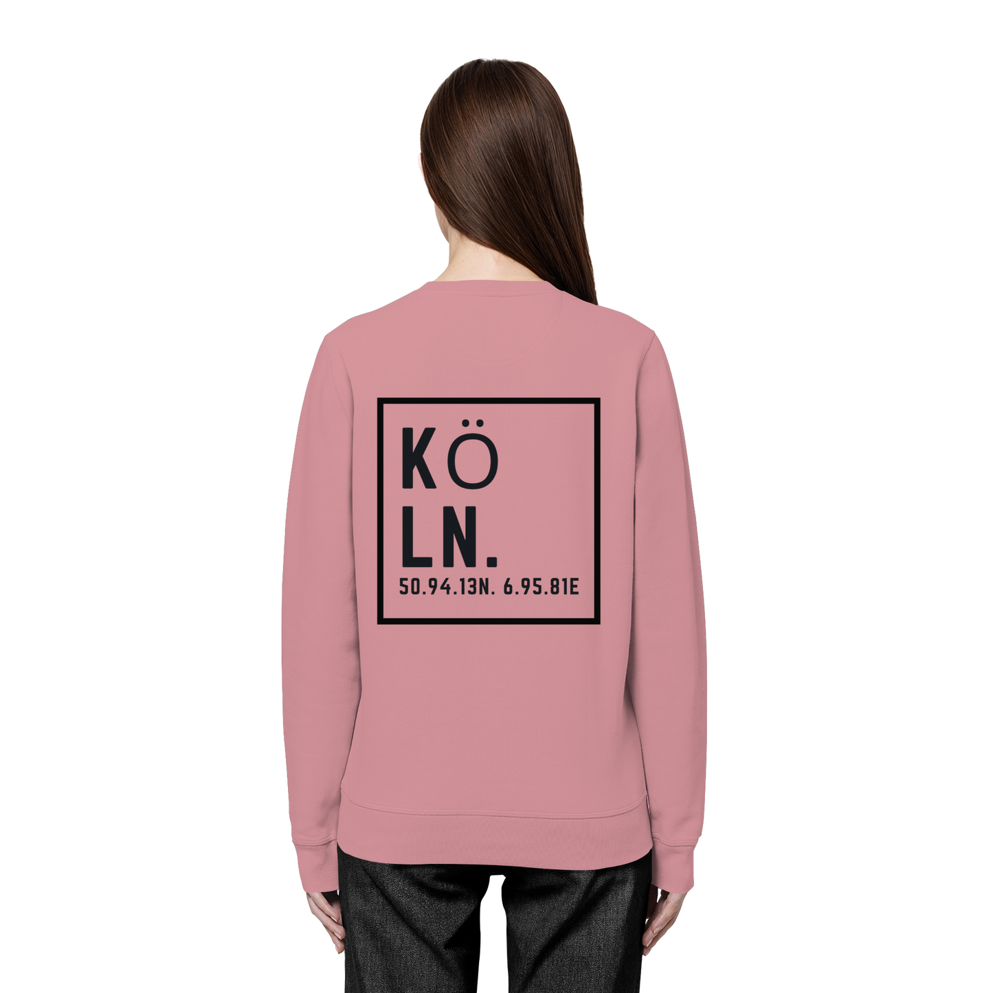 Köln Koordinaten (großer Druck auf dem Rücken) - Organic Basic Unisex Sweatshirt