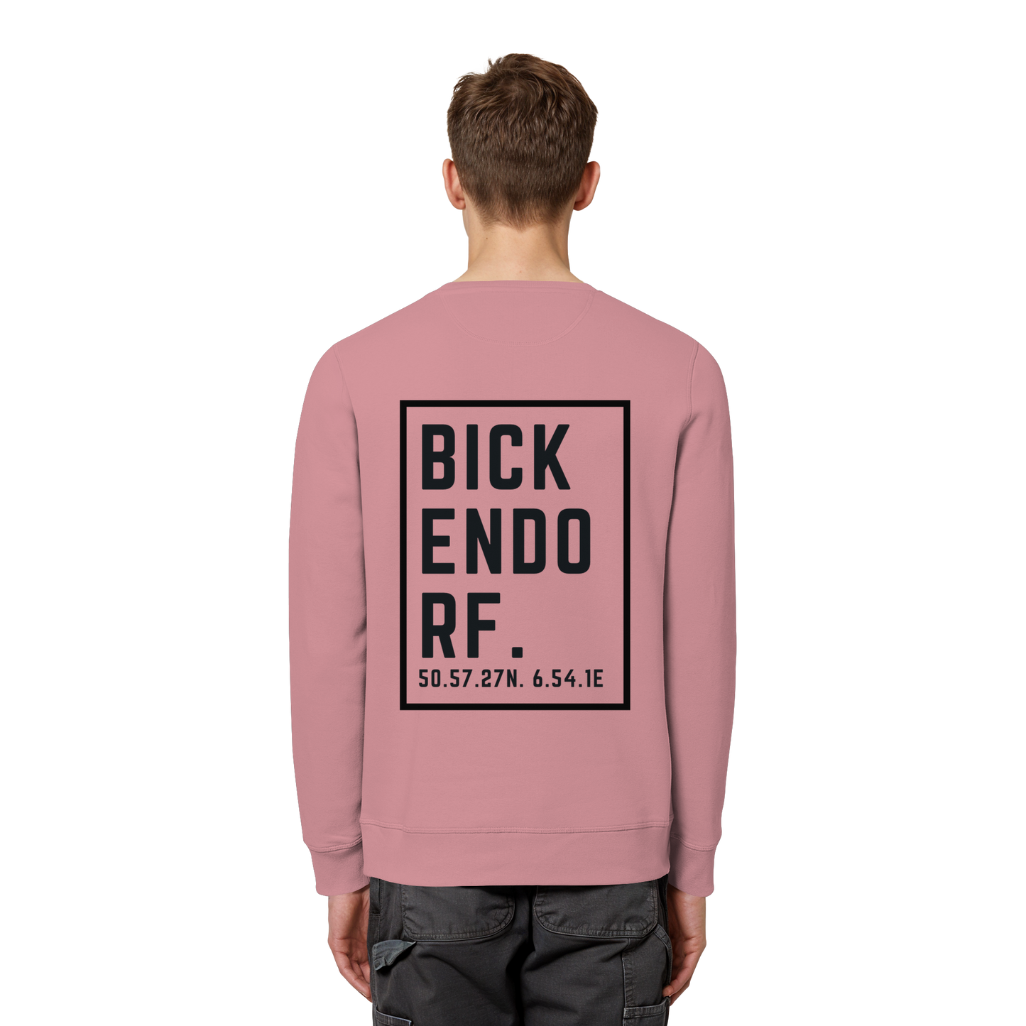 Bickendorf Koordinaten (großer Druck auf dem Rücken) - Organic Basic Unisex Sweatshirt