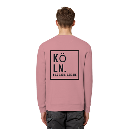 Köln Koordinaten (großer Druck auf dem Rücken) - Organic Basic Unisex Sweatshirt