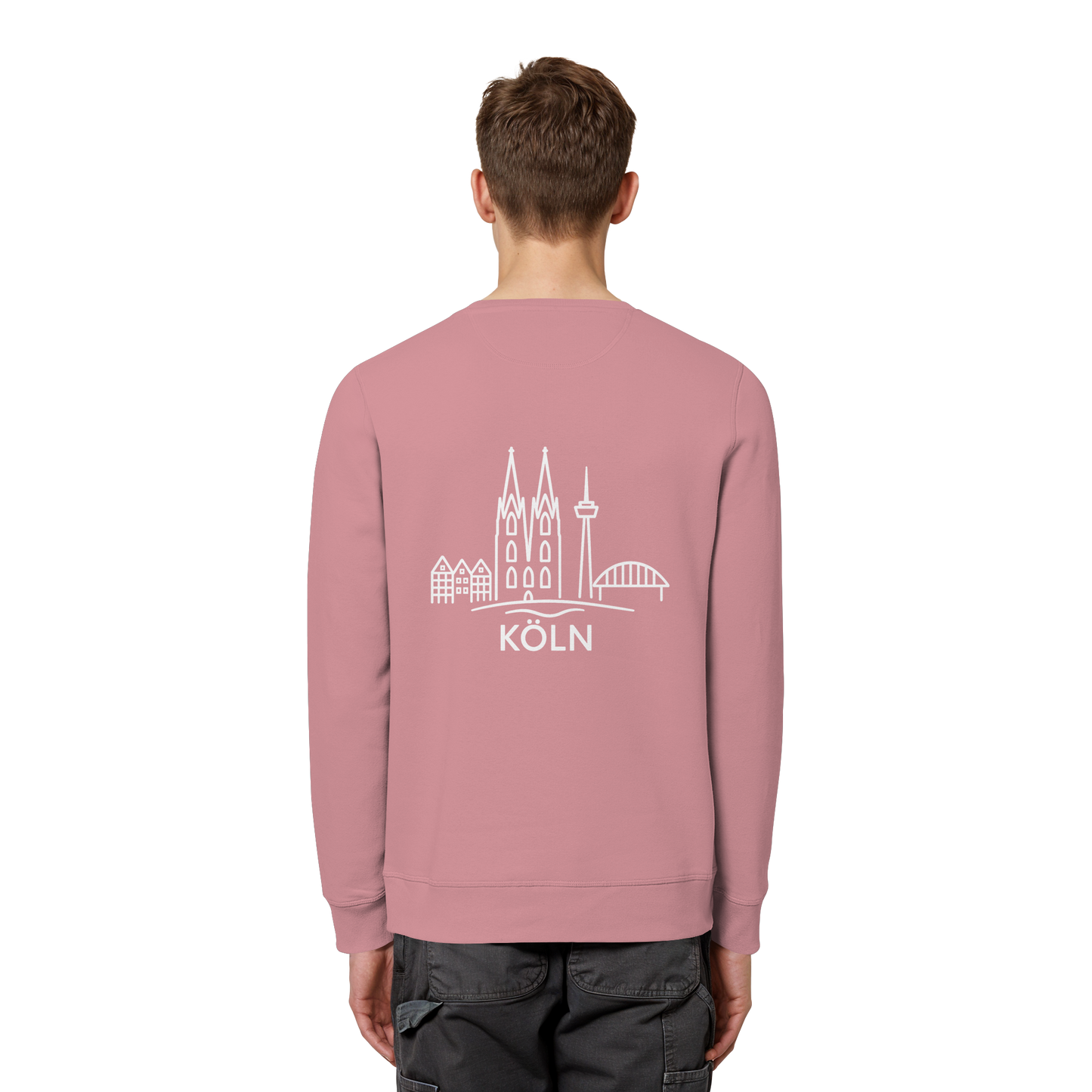 Köln Skyline (großer Druck auf dem Rücken) - Organic Basic Unisex Sweatshirt