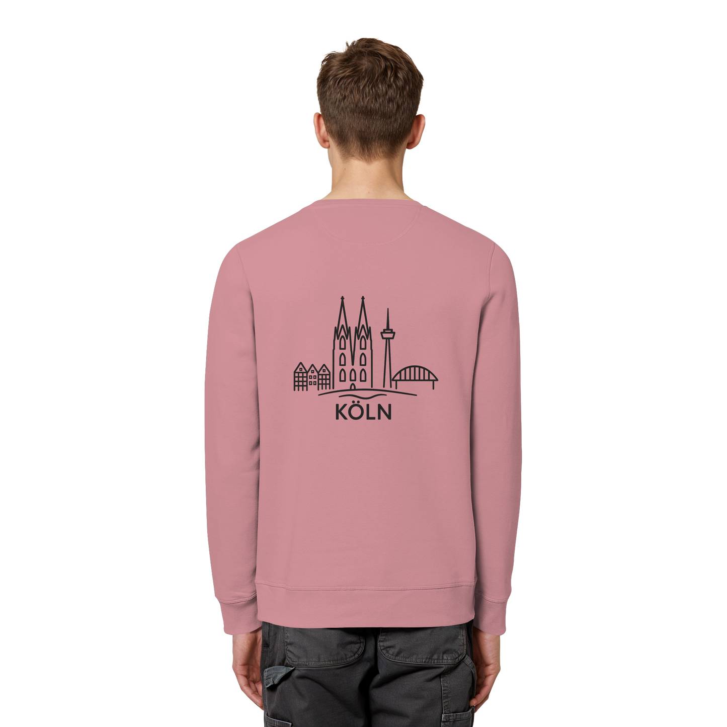 Köln Skyline (großer Druck auf dem Rücken) - Organic Basic Unisex Sweatshirt