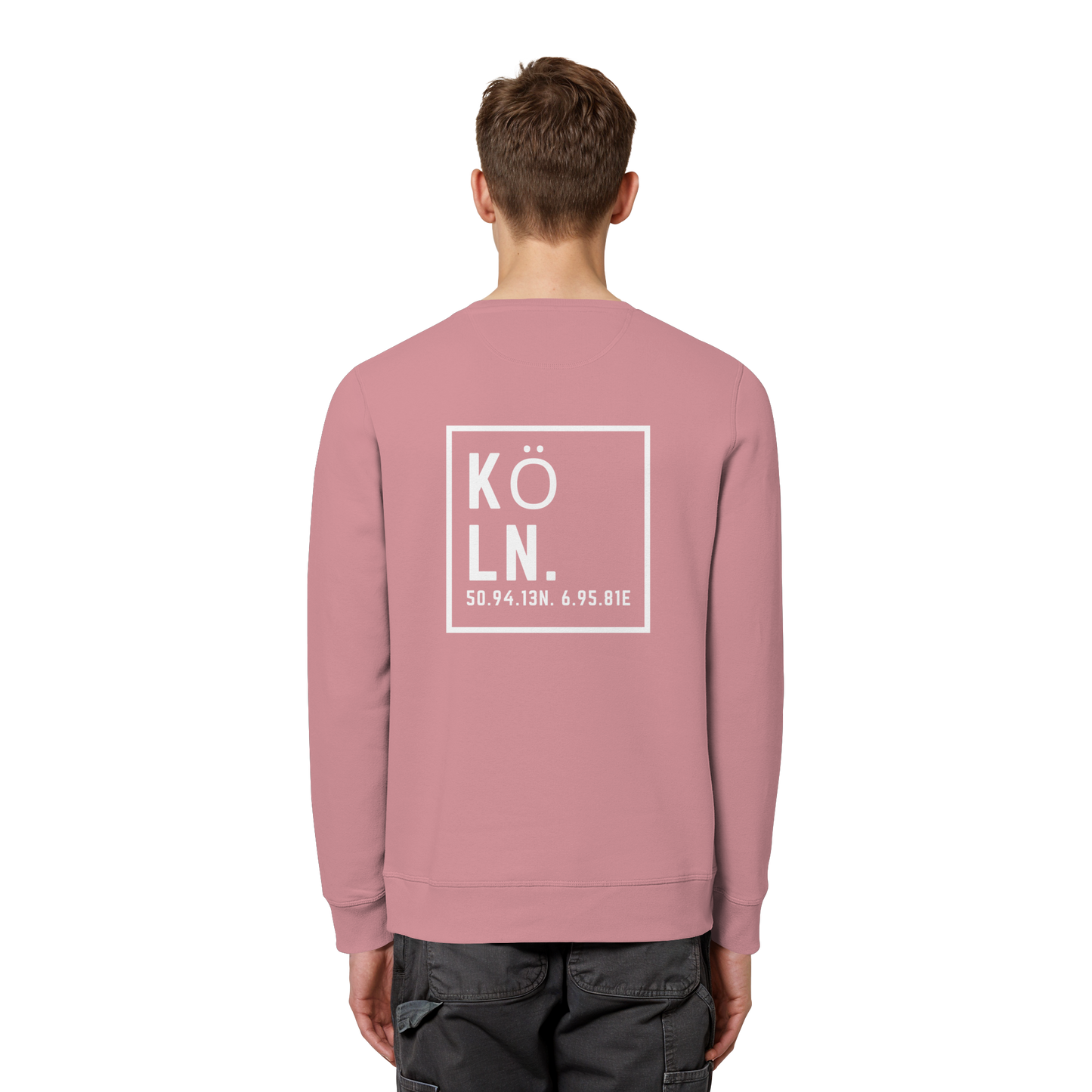 Köln Koordinaten (großer Druck auf dem Rücken) - Organic Basic Unisex Sweatshirt