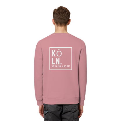 Köln Koordinaten (großer Druck auf dem Rücken) - Organic Basic Unisex Sweatshirt